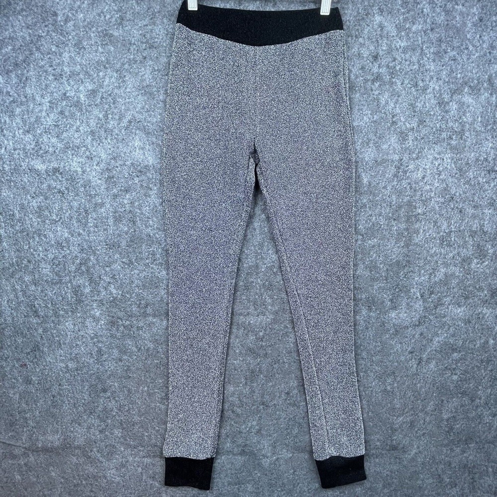 WinWin Apparel Leggings S Silver Sparkle Metallic Shiny Joggers Cyber Glitter US